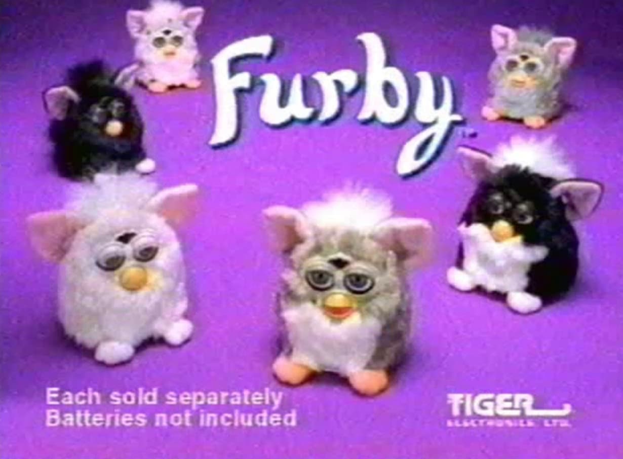 1998 furby ad - Furby Each sold separately Batteries not included Tiger Alectousice Ltb.